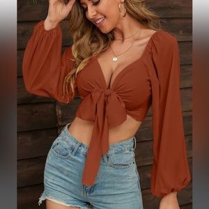 Sexy sleeve front top